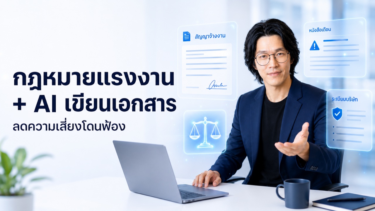 คอร์สกฎหมายแรงงาน + AI เขียนเอกสาร HR — พี่ปุ้ย